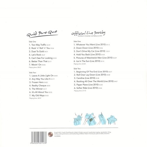 QUID PRO QUO Standard Gatefold Sleeve Rear