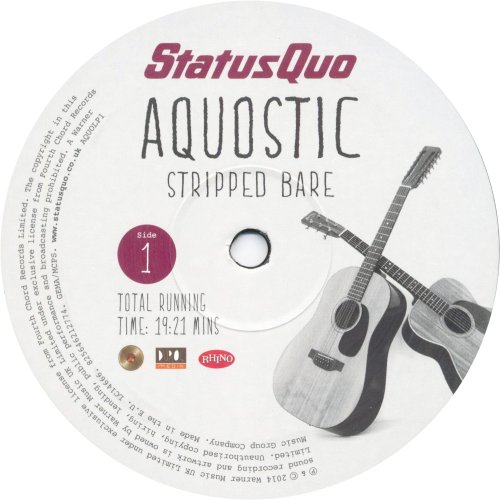 AQUOSTIC Rhino Label: Disc 1 Side A