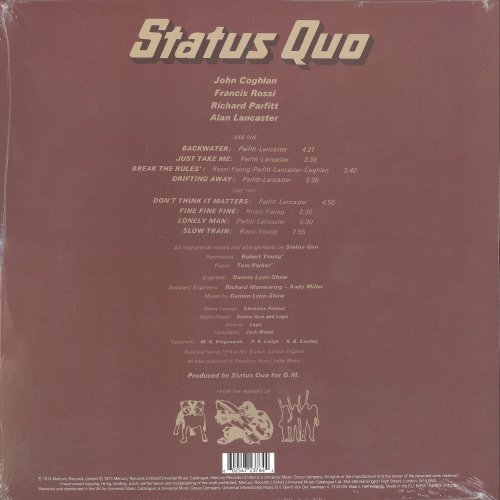 THE VINYL COLLECTION 1972 - 1980 (BOX SET) Sleeve: Quo Rear