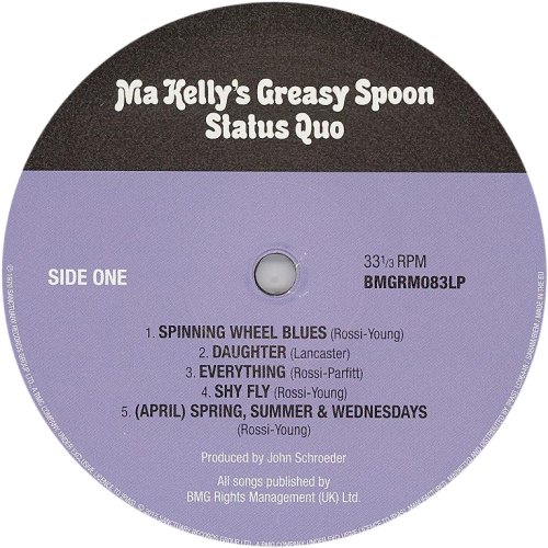 MA KELLY'S GREASY SPOON (2015 REISSUE) Label Side A