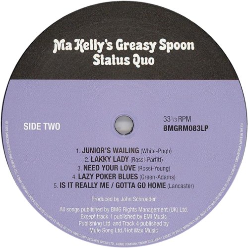 MA KELLY'S GREASY SPOON (2015 REISSUE) Label Side B