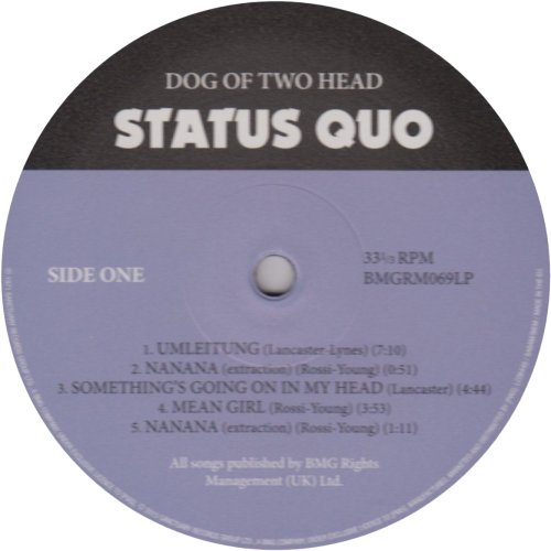 DOG OF TWO HEAD (2015 REISSUE) Label Side A
