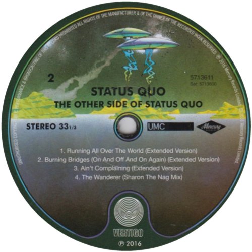THE VINYL COLLECTION 1981 - 1996 (BOX SET) Label: The Other Side Of Status Quo Side B
