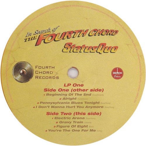 IN SEARCH OF THE FOURTH CHORD (ORANGE VINYL REISSUE) Label: Disc 1 Side B