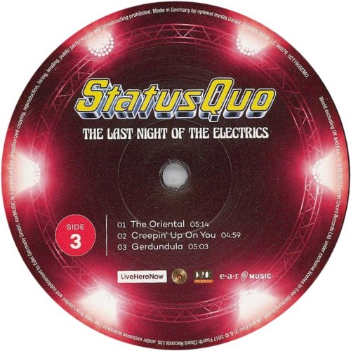 THE LAST NIGHT OF THE ELECTRICS Black Vinyl Label: Disc 2 Side A