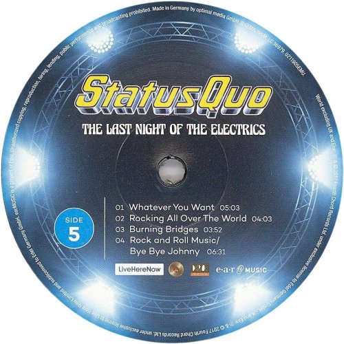 THE LAST NIGHT OF THE ELECTRICS Black Vinyl Label: Disc 3 Side A