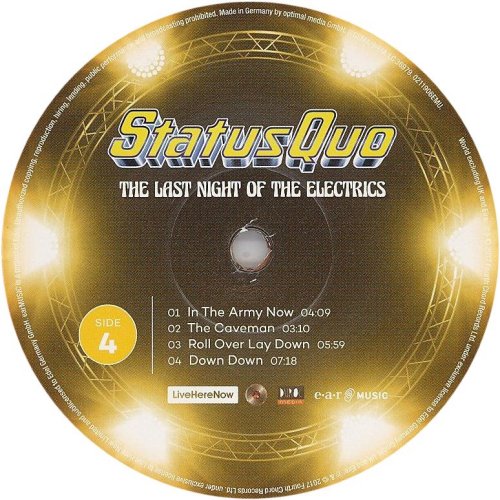 THE LAST NIGHT OF THE ELECTRICS Orange Vinyl Label: Disc 2 Side B