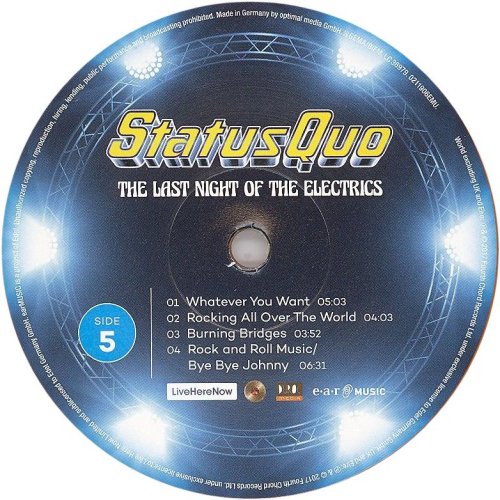 THE LAST NIGHT OF THE ELECTRICS Orange Vinyl Label: Disc 3 Side A