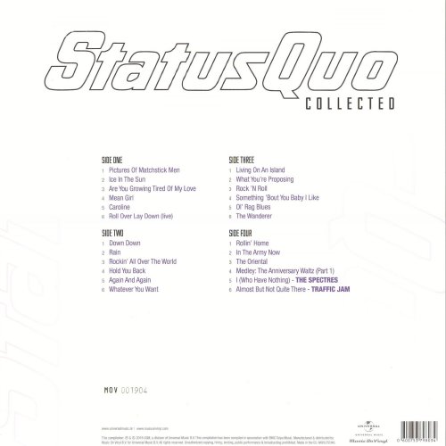COLLECTED (PURPLE and BLACK VINYL) Standard Gatefold Sleeve Rear