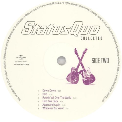 COLLECTED (PURPLE and BLACK VINYL) Label: Disc 1 Side B