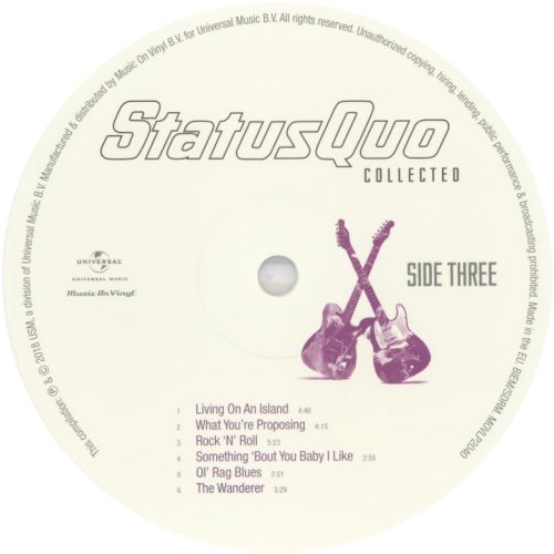 COLLECTED (PURPLE and BLACK VINYL) Label: Disc 2 Side A