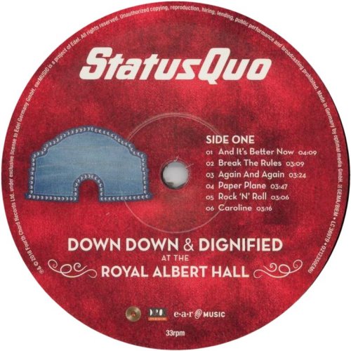 DOWN DOWN AND DIGNIFIED AT THE ROYAL ALBERT HALL Label: Disc 1 Side A