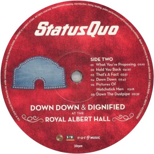 DOWN DOWN AND DIGNIFIED AT THE ROYAL ALBERT HALL Label: Disc 1 Side B