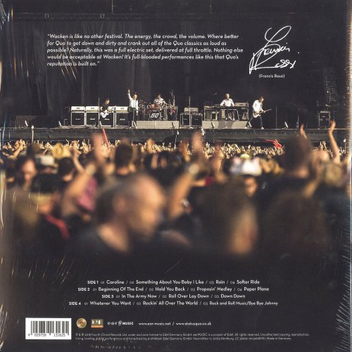 DOWN DOWN AND DIRTY AT WACKEN Standard Gatefold Sleeve Rear