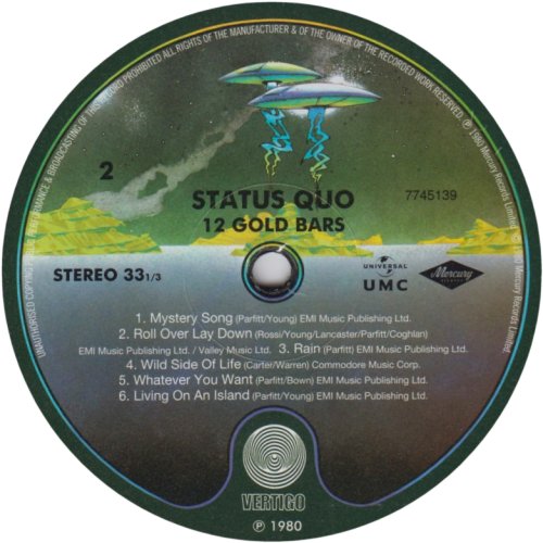 12 GOLD BARS (2019 REISSUE) Label Side B