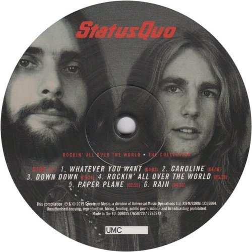 ROCKIN' ALL OVER THE WORLD - THE COLLECTION Label Side A