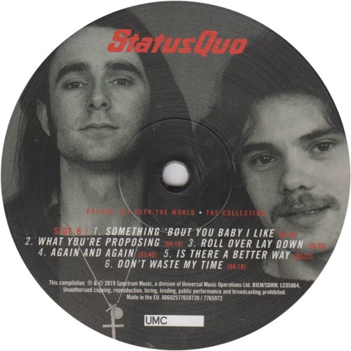 ROCKIN' ALL OVER THE WORLD - THE COLLECTION Label Side B