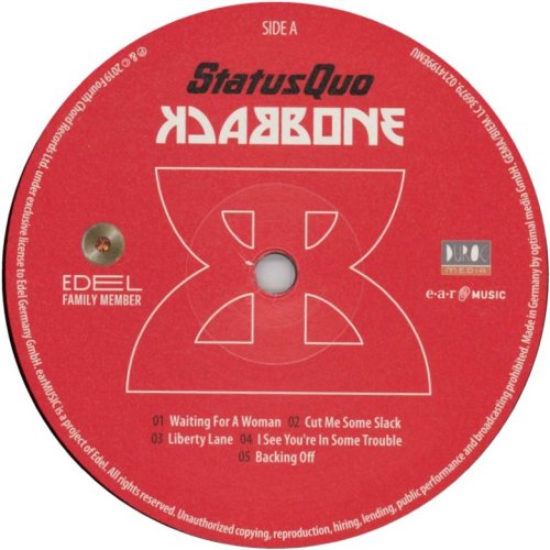 BACKBONE Label: Black Vinyl Side A