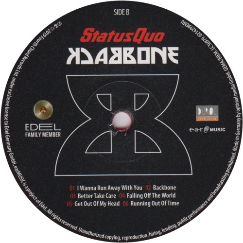 BACKBONE Label: Red Vinyl Side B