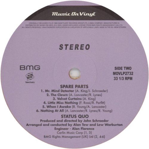 SPARE PARTS (2020 REISSUE) Label: Disc 2 Side B
