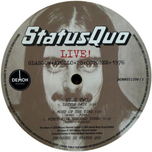 LIVE! GLASGOW+APOLLO+28+OCTOBER+1976 Disc 1 Side B