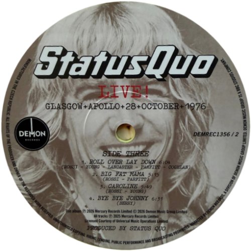 LIVE! GLASGOW+APOLLO+28+OCTOBER+1976 Disc 2 Side A