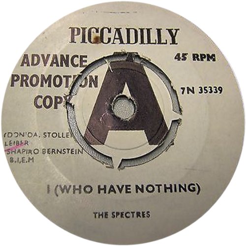 I (WHO HAVE NOTHING) Promo: Push-out Centre Label