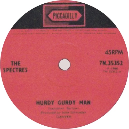 HURDY GURDY MAN Standard issue 2: Solid centre Label