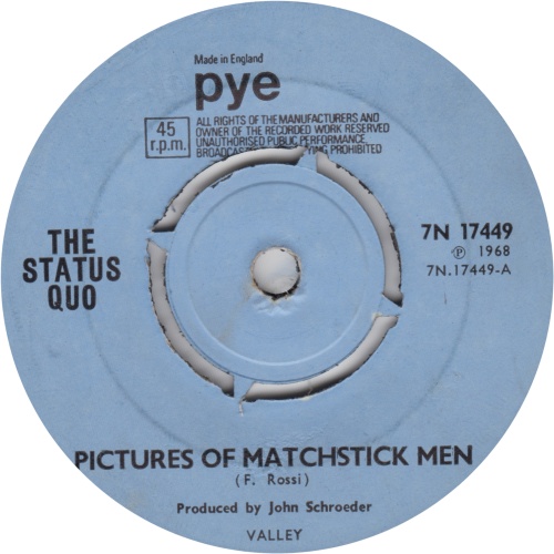 PICTURES OF MATCHSTICK MEN Standard issue 2: Push-out centre (with subtitle) Side A