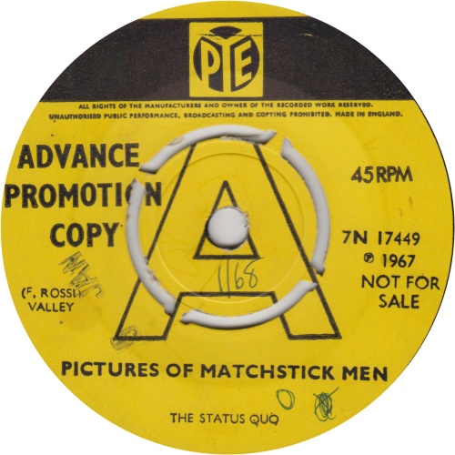 PICTURES OF MATCHSTICK MEN Promo: Push-out centre v1 Side A