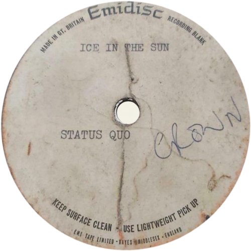 ICE IN THE SUN Acetate 4 Side A