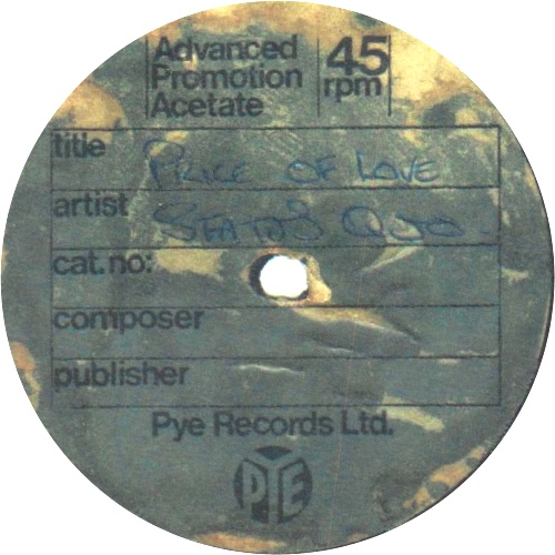 THE PRICE OF LOVE Acetate 2 Label