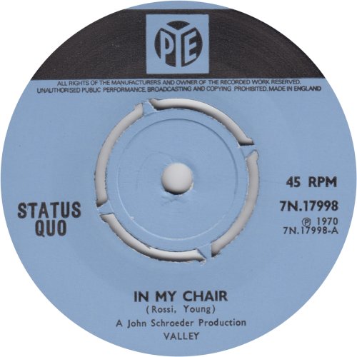 IN MY CHAIR Standard issue 1: Push-out centre Side A