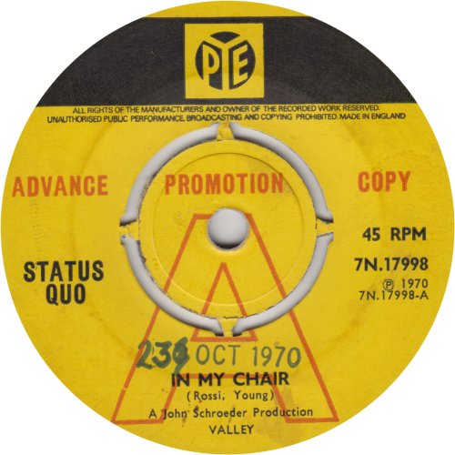 IN MY CHAIR Promo: Push-out centre Side A