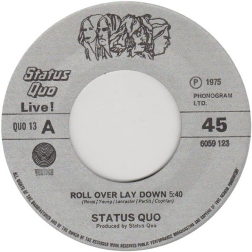 ROLL OVER LAY DOWN Belgian pressing: Silver Paper Label Side A