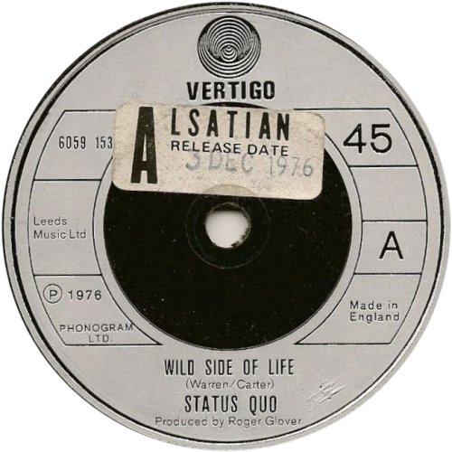 WILD SIDE OF LIFE Promo: Silver Label (with Sticker) Side A
