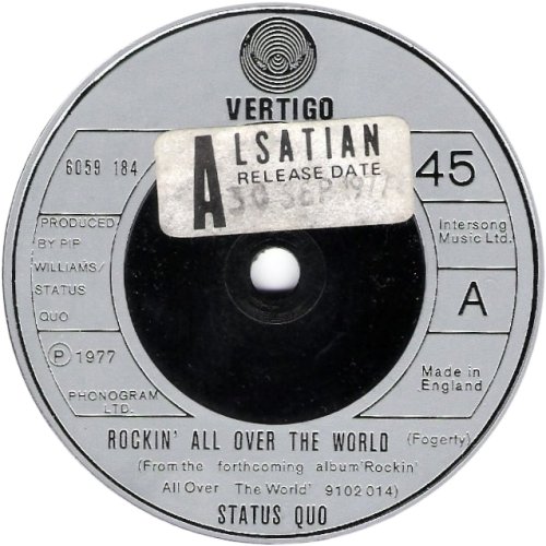 ROCKIN' ALL OVER THE WORLD Promo (with Sticker) Side A