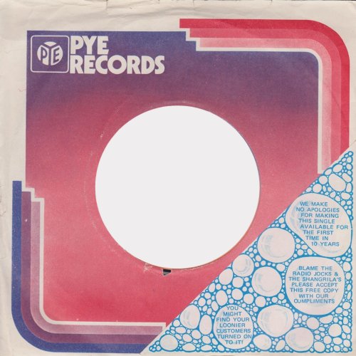 PICTURES OF MATCHSTICK MEN (Reissue) RED PYE COMPANY SLEEVE WITH HYPE STICKER Label