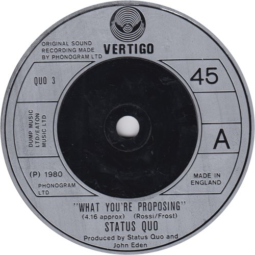 WHAT YOU'RE PROPOSING Silver Injection Label Side A