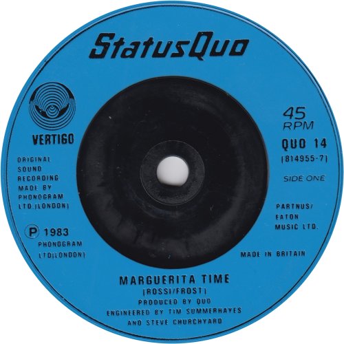 MARGUERITA TIME Blue Injection Label Side A