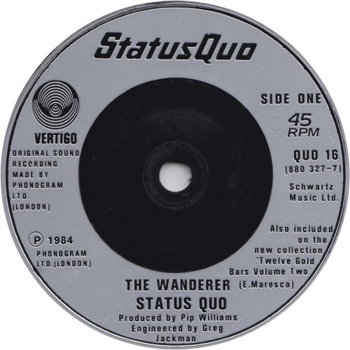 THE WANDERER Silver Injection Label Side A