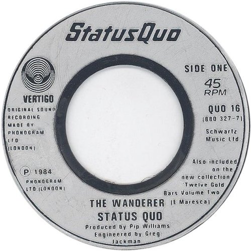 THE WANDERER Jukebox Copy with large dinked centre Side A