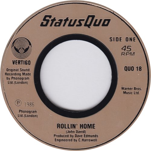 ROLLIN' HOME Jukebox Copy with large dinked centre - bronze Side A