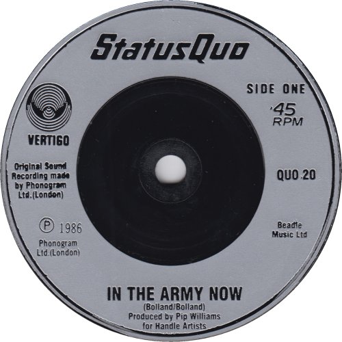 IN THE ARMY NOW Silver Injection Label 2 Side A