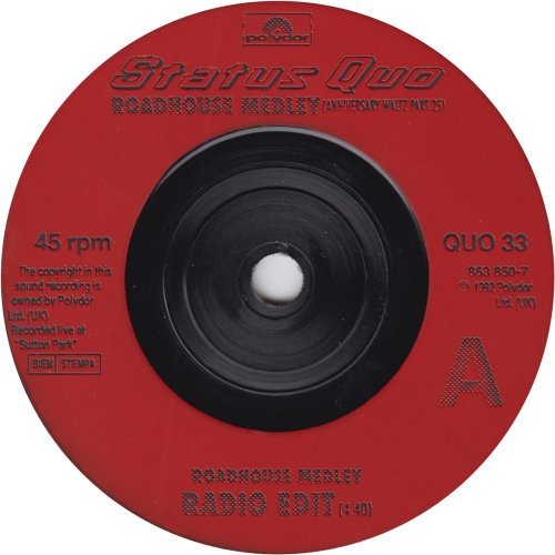 ROADHOUSE MEDLEY Red Injection label Side A