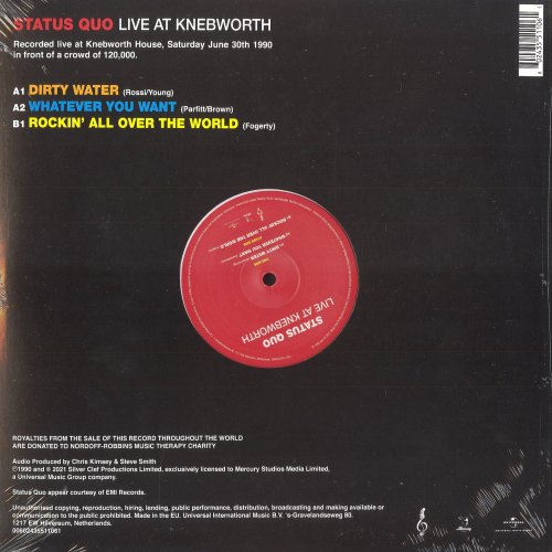 LIVE AT KNEBWORTH EP Sleeve Rear