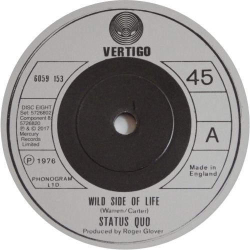 THE VINYL SINGLES COLLECTION 1972-1979 Disc 8: Wild Side Of Life Side A