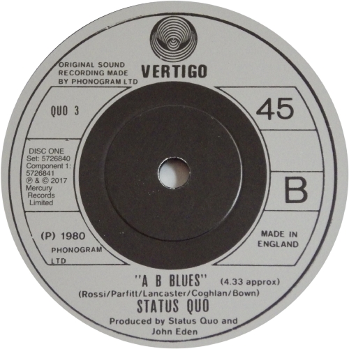 THE VINYL SINGLES COLLECTION 1980-1984 Disc 1: What You're Proposing Side B