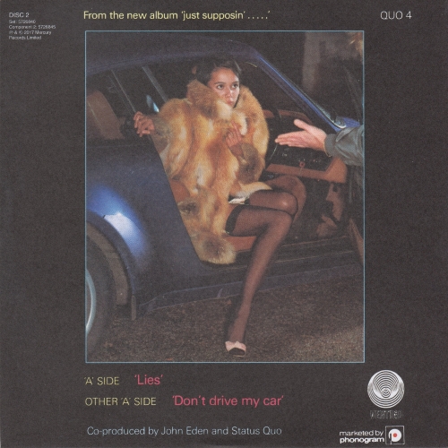 THE VINYL SINGLES COLLECTION 1980-1984 Sleeve 2: Lies Rear