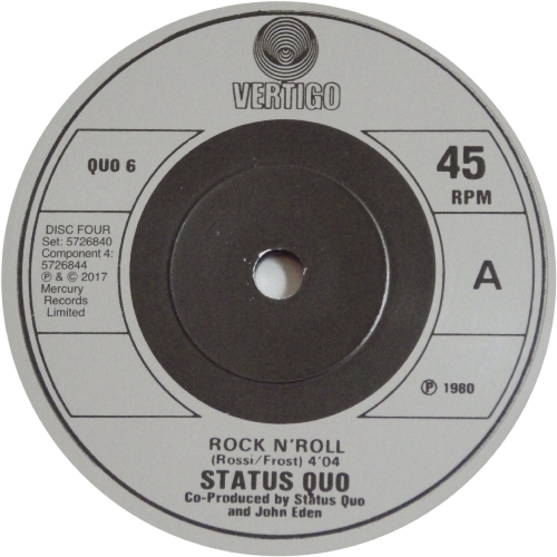 THE VINYL SINGLES COLLECTION 1980-1984 Disc 4: Rock 'n' Roll Side A